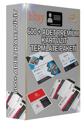 600 + ADET PREMIUM KARTVİZİT TEMPLATE PAKETİ